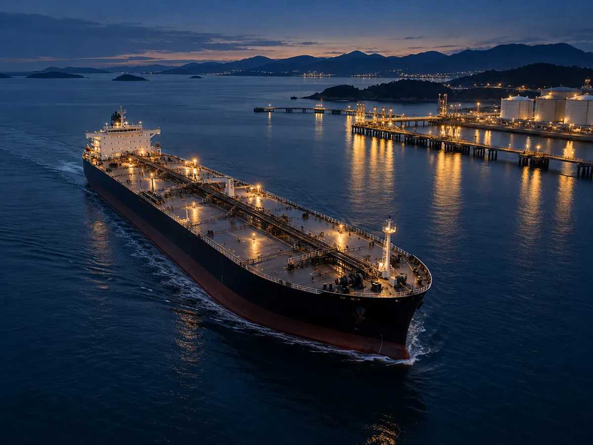 A tanker at sea. Illustrative image.